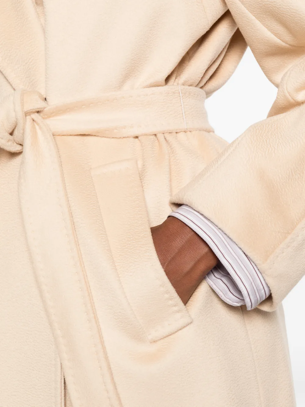 Weekend Max Mara belted double-breasted coat Beige