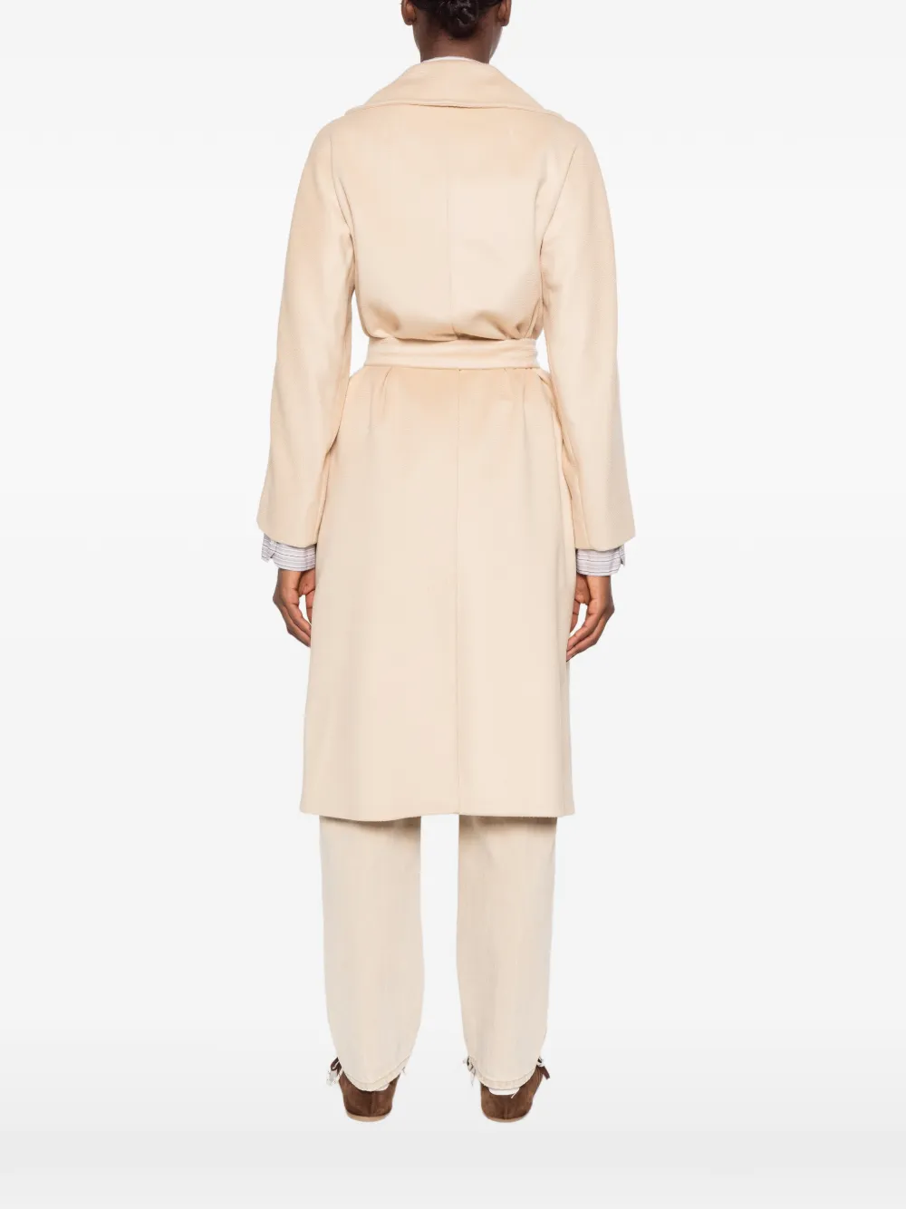 Weekend Max Mara belted double-breasted coat Beige