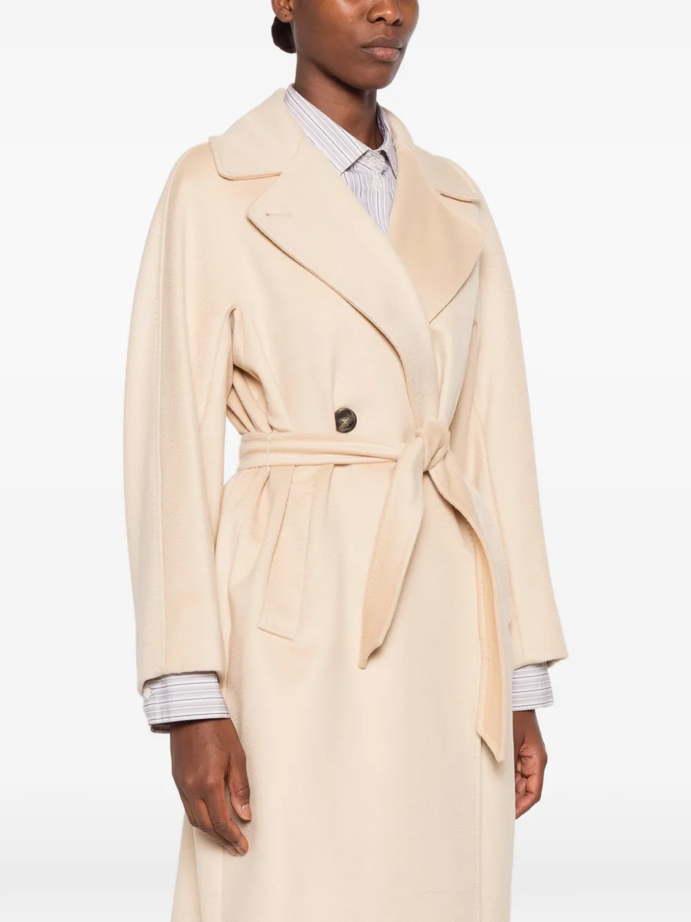 Weekend Max Mara belted double-breasted coat Beige