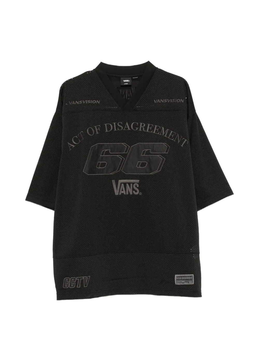 Vans logo-patch mesh T-shirt