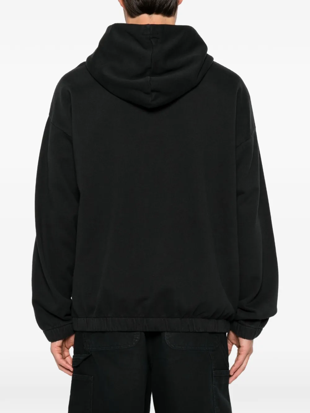 Vans Hoodie met prikkeldraad-print en rits Zwart