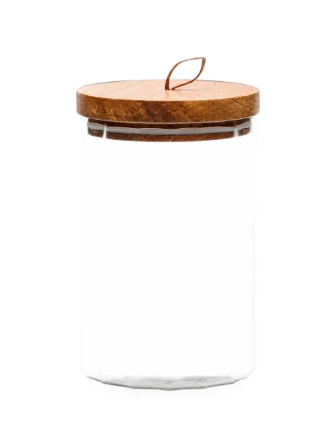 CU I SEEYOU ribbed-glass wooden-lid jar