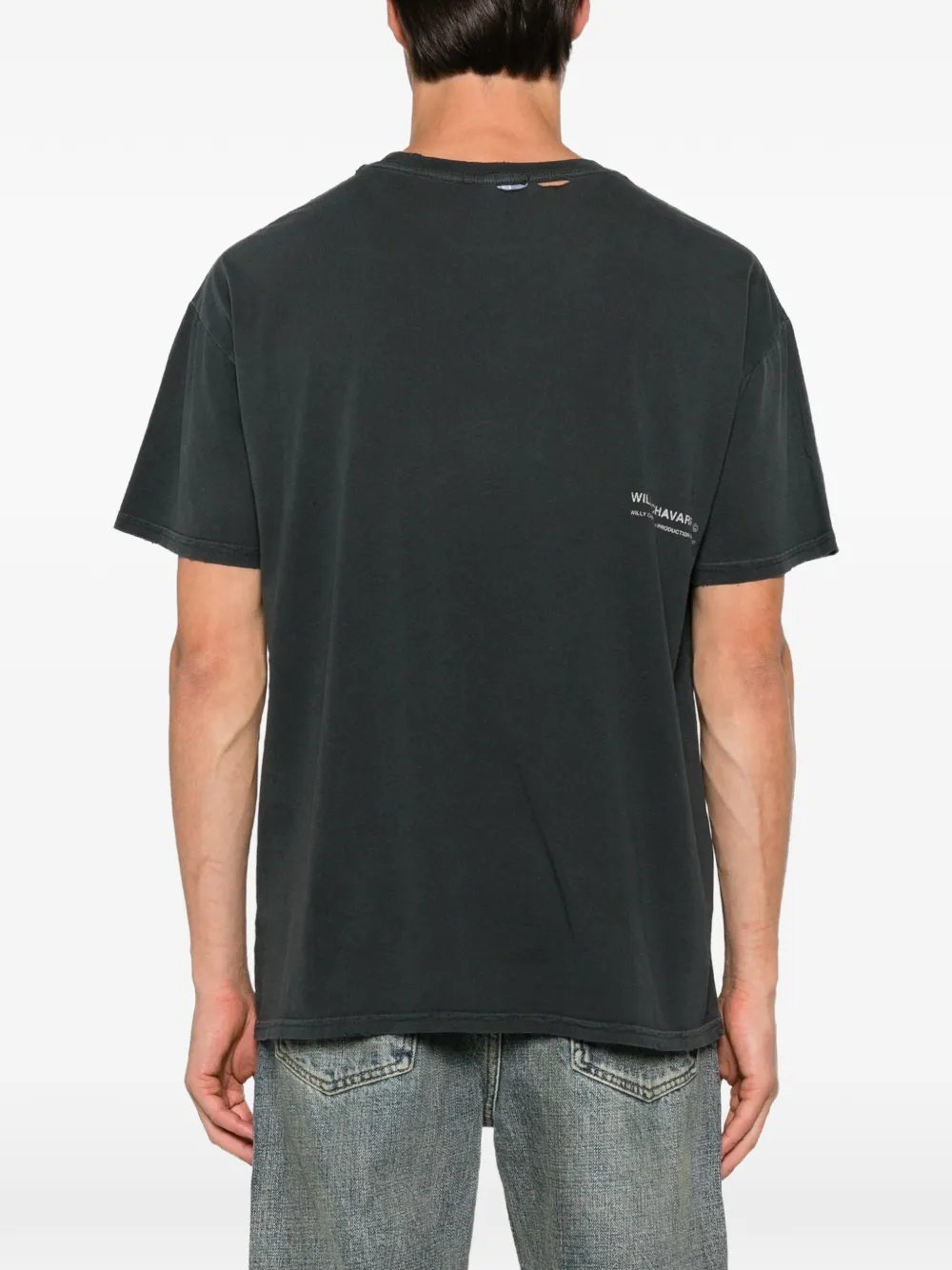 Willy Chavarria T-shirt met grafische print Grijs