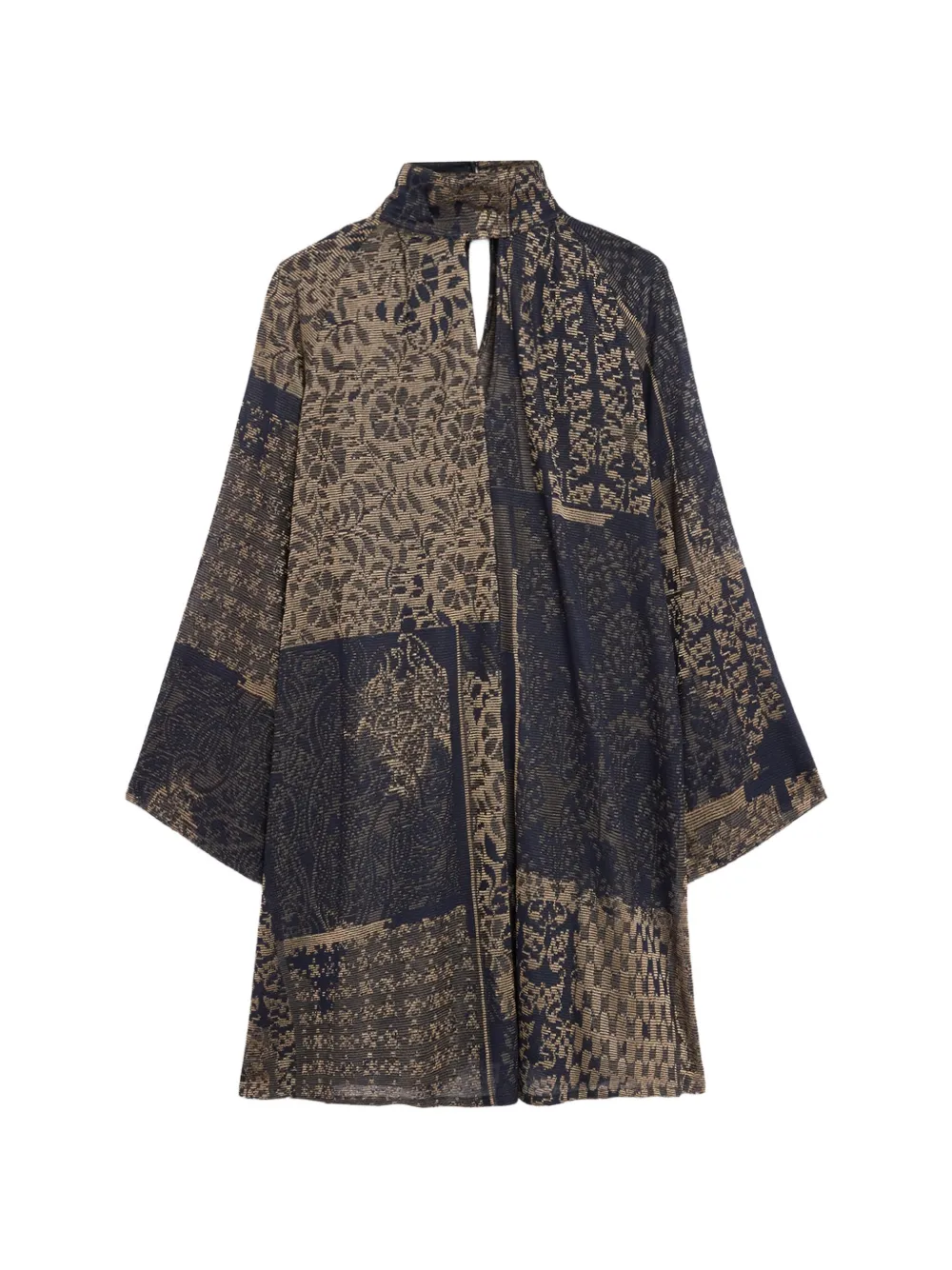 MOMONÌ Ilma jacquard-jersey mini dress - Bleu
