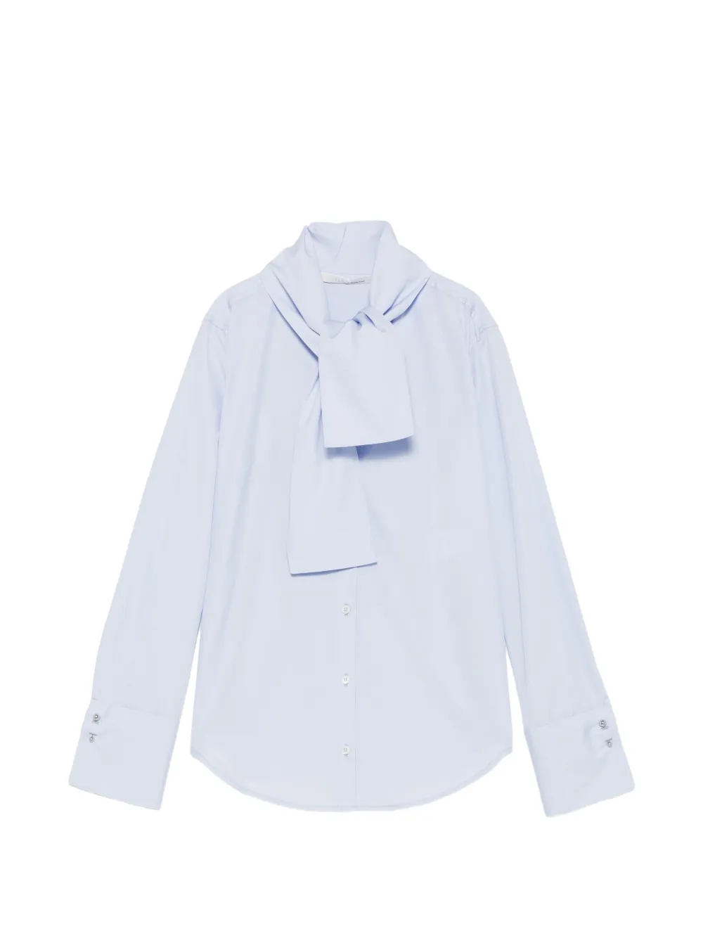 Tela chemise Deanna boutonnée à col noué - Bleu Tela chemise Deanna boutonnée à col noué - Bleu