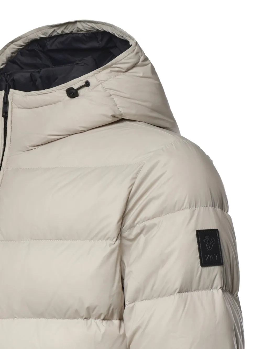Fay quilted hooded padded jacket Grijs