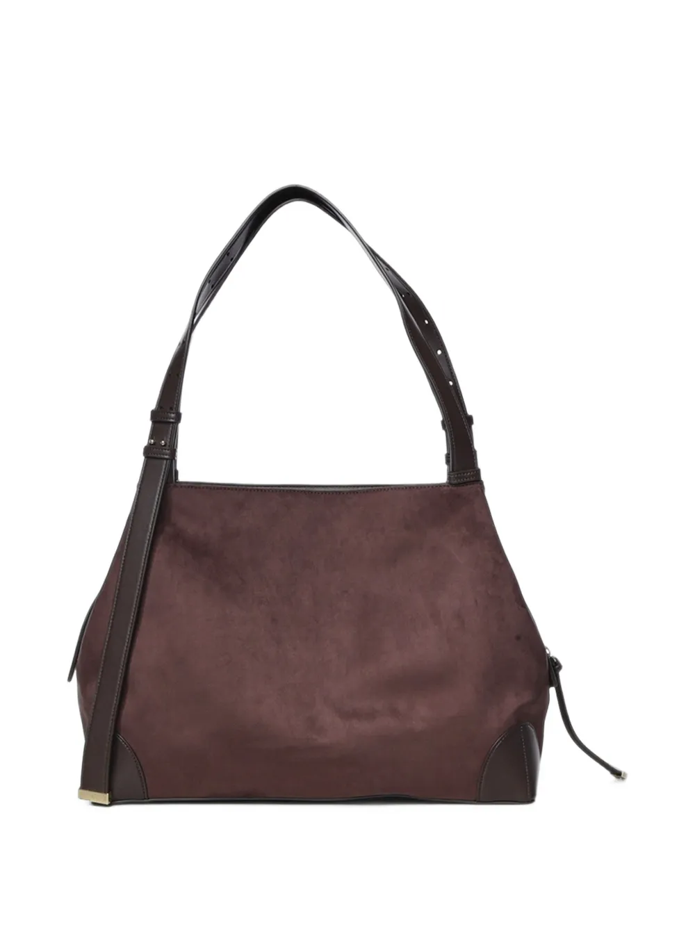 Armani Exchange Shopper met suède-effect en logo-print Bruin