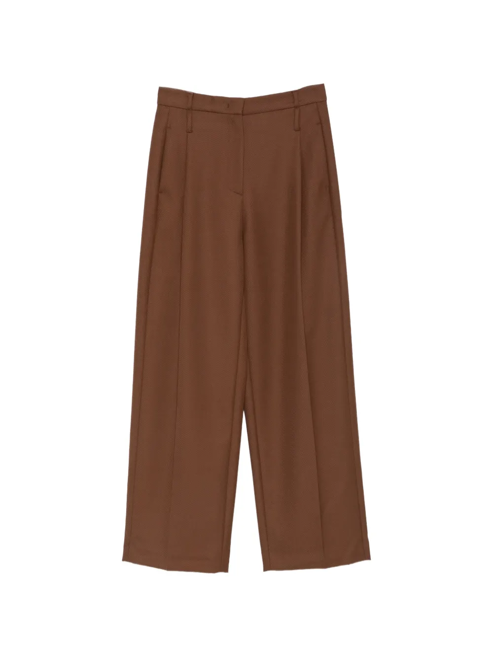 Tela pantalon ample à design plissé - Marron Tela pantalon ample à design plissé - Marron