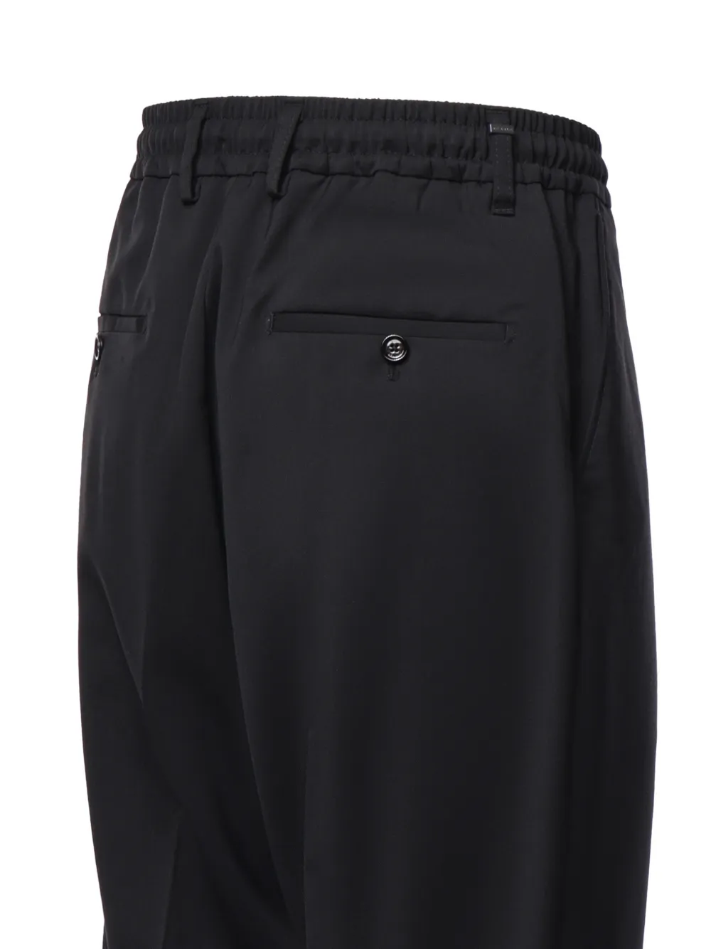 BE ABLE Dominique plooibroek met elastische taille Zwart