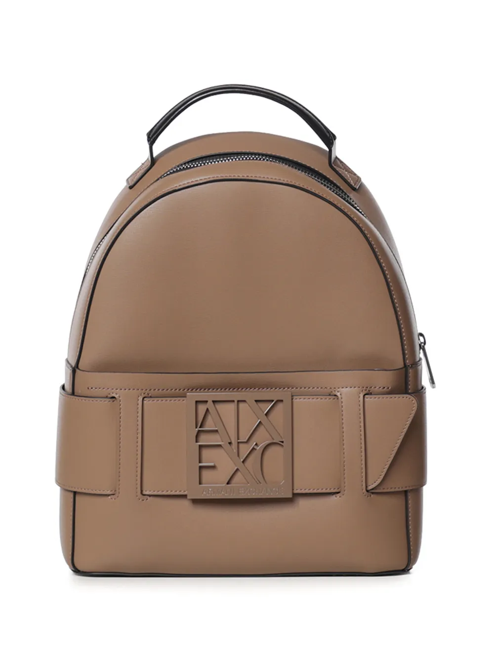 Armani Exchange logo-plaque backpack - Nude