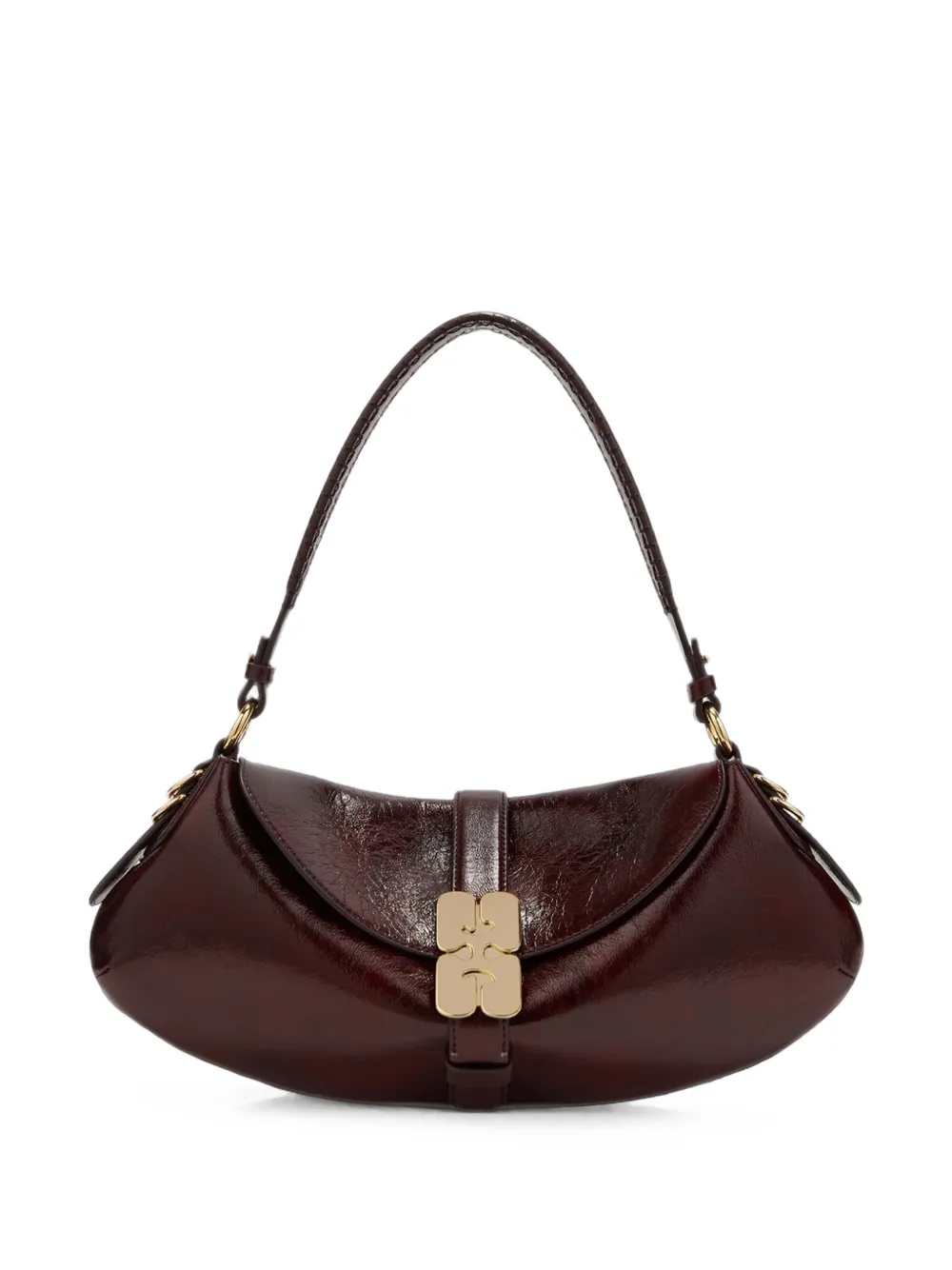 GANNI B-Kat deep-shine shoulder bag