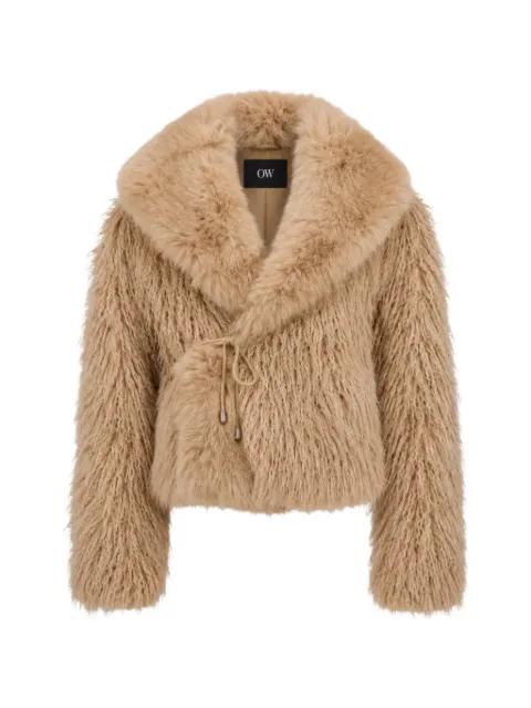OW Collection Alva faux-fur jacket