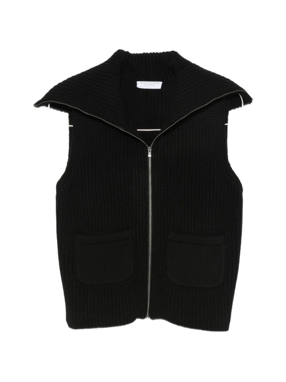 Majestic Filatures ribbed-knit zip-up cardigan