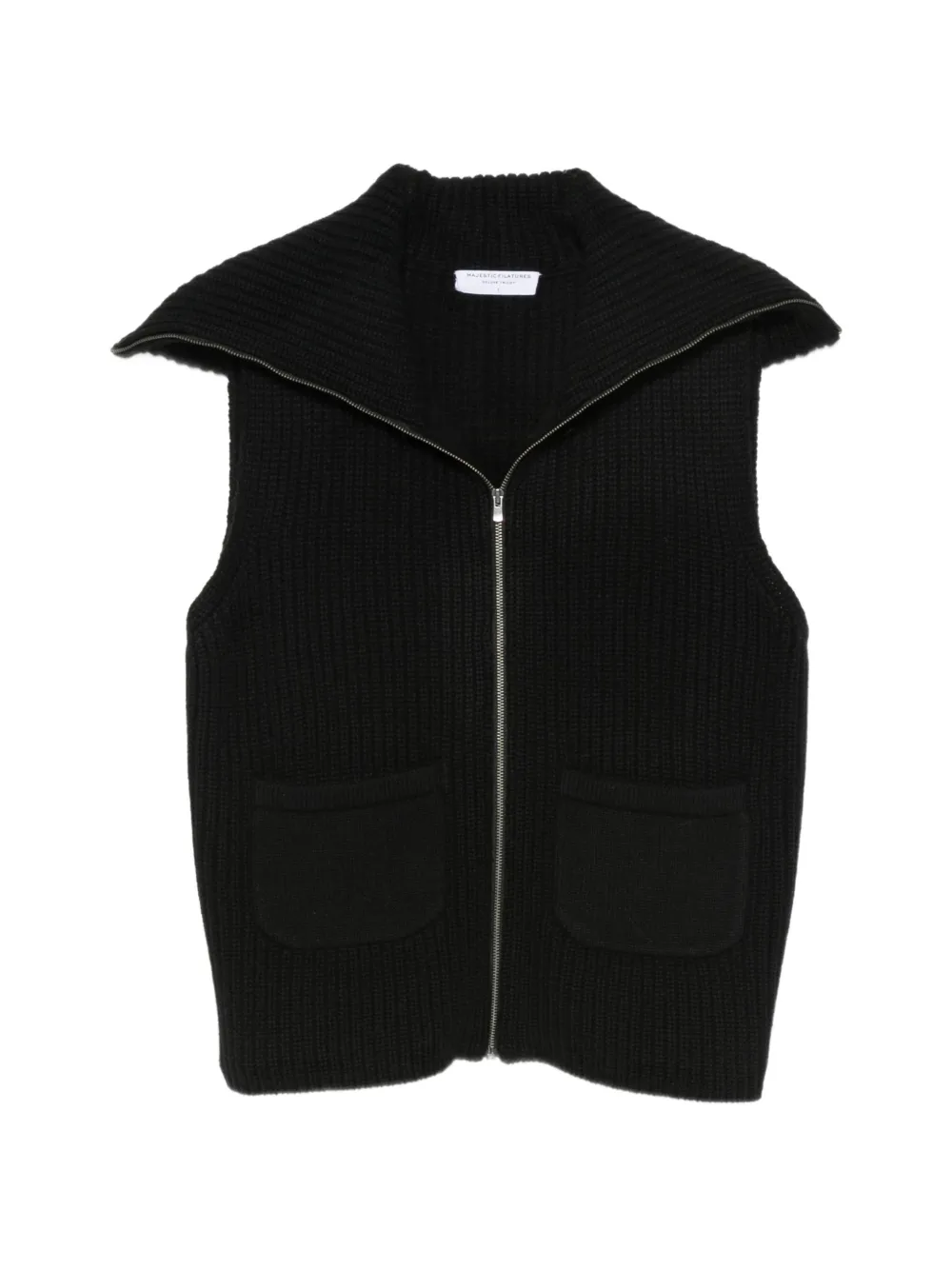 Majestic Filatures ribbed-knit zip-up cardigan