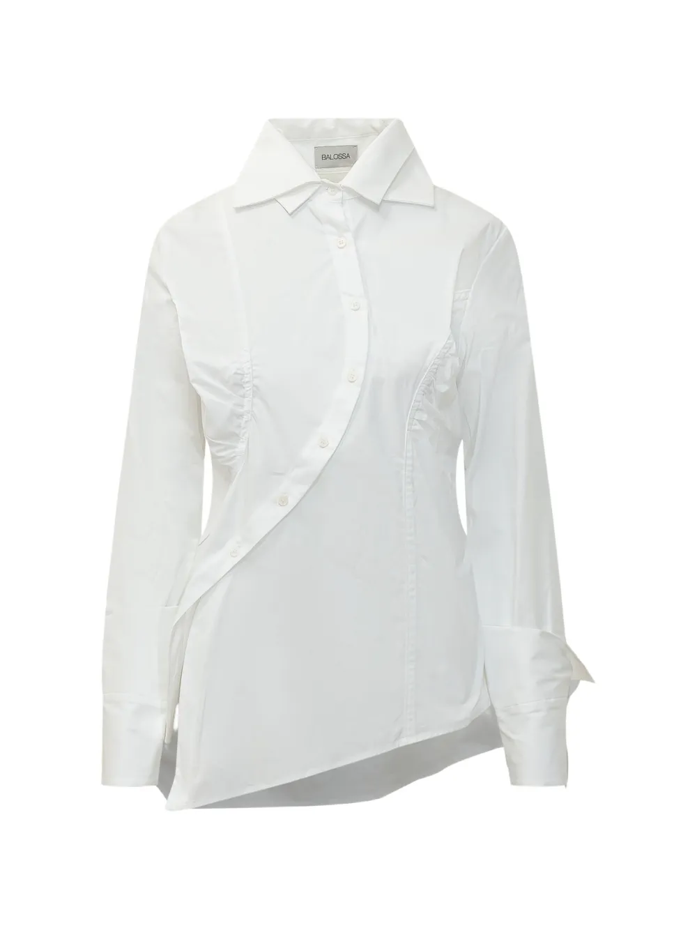 BALOSSA Amarone asymmetric ruffled shirt - Bianco