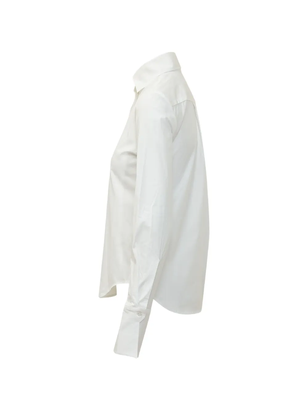 BALOSSA Fiorini concealed-placket long-sleeved shirt Wit