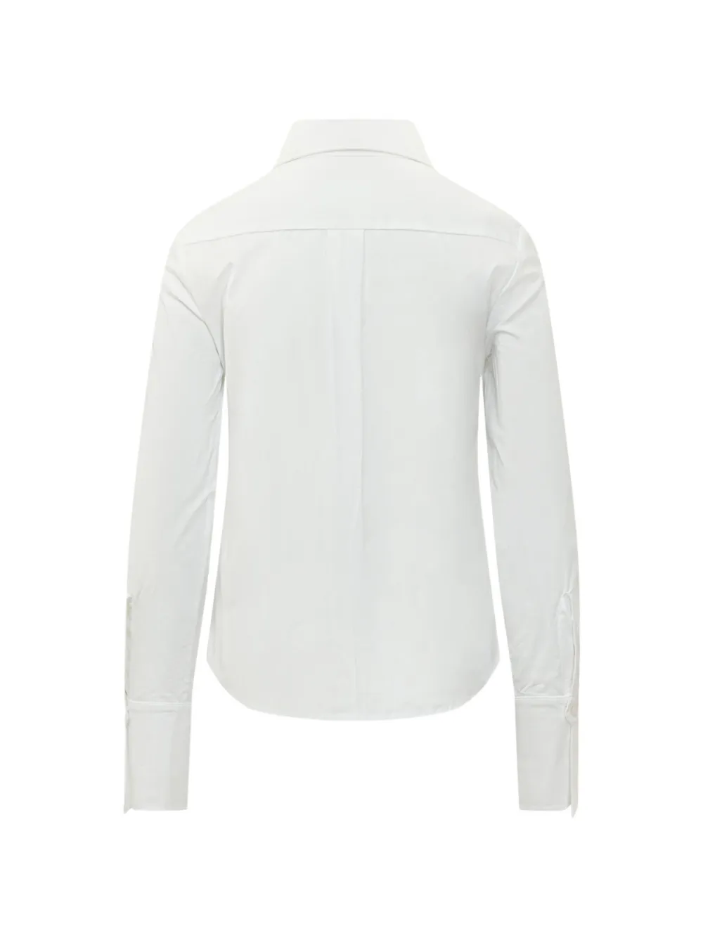 BALOSSA Fiorini concealed-placket long-sleeved shirt Wit