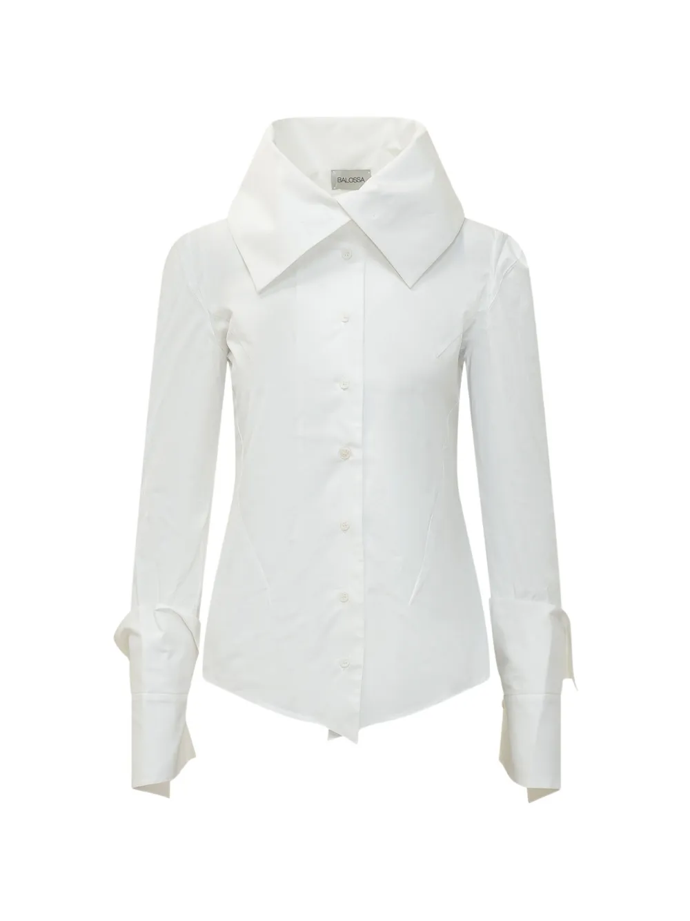 BALOSSA Diomede oversized-collar shirt Wit