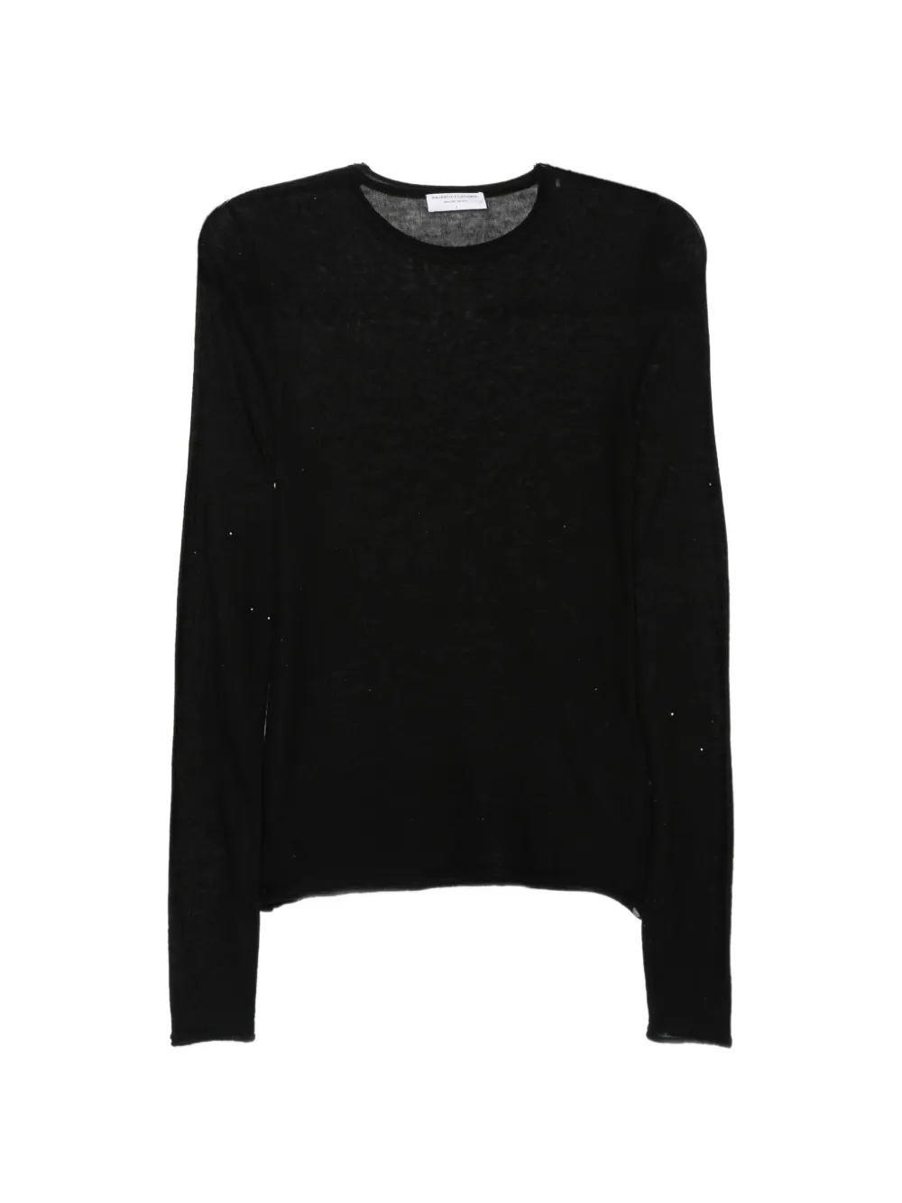 Majestic Filatures t-shirt à effet de transparence - Noir