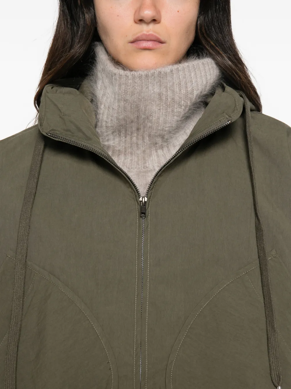 JcSophie Paddy hooded zip-up jacket Groen