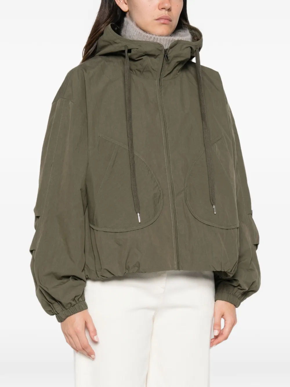 JcSophie Paddy hooded zip-up jacket Groen