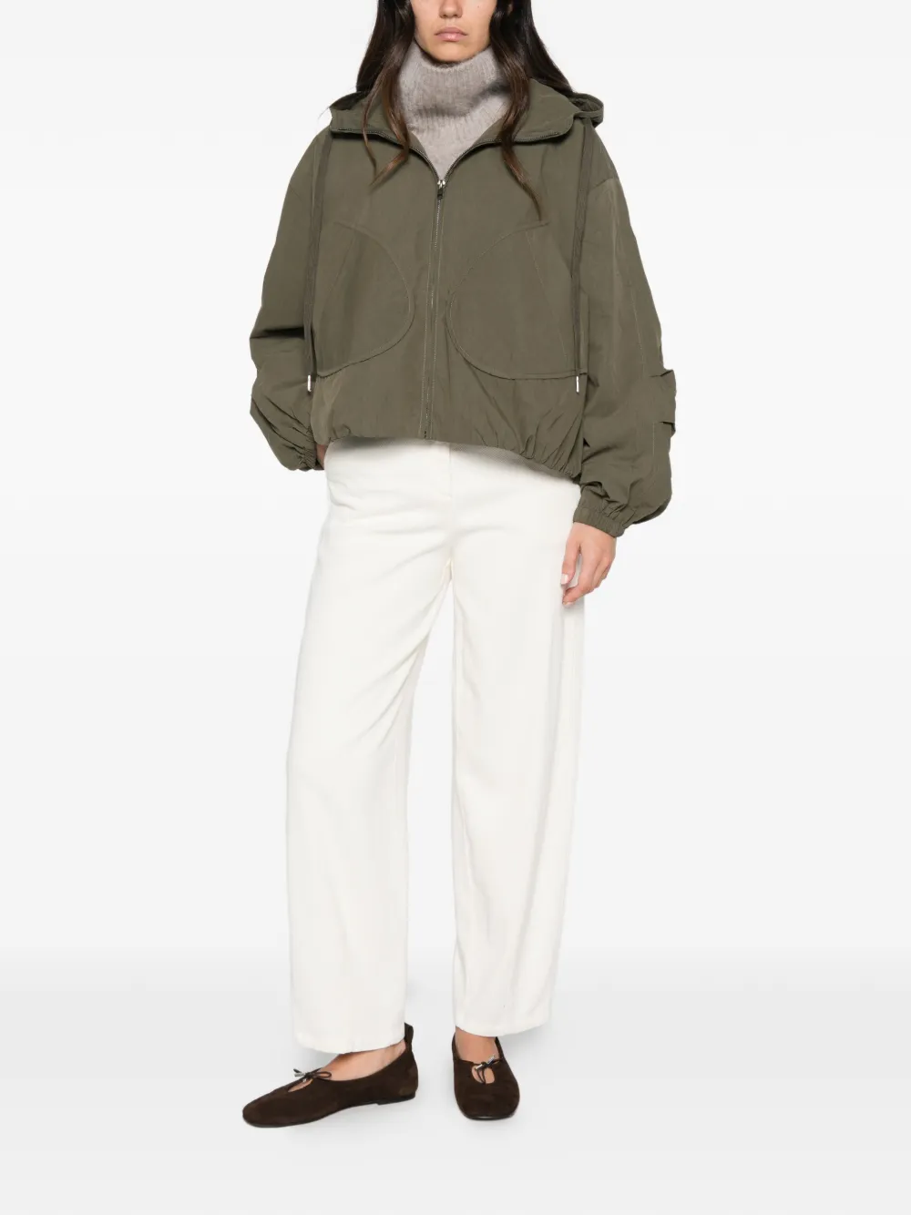 JcSophie Paddy hooded zip-up jacket Groen