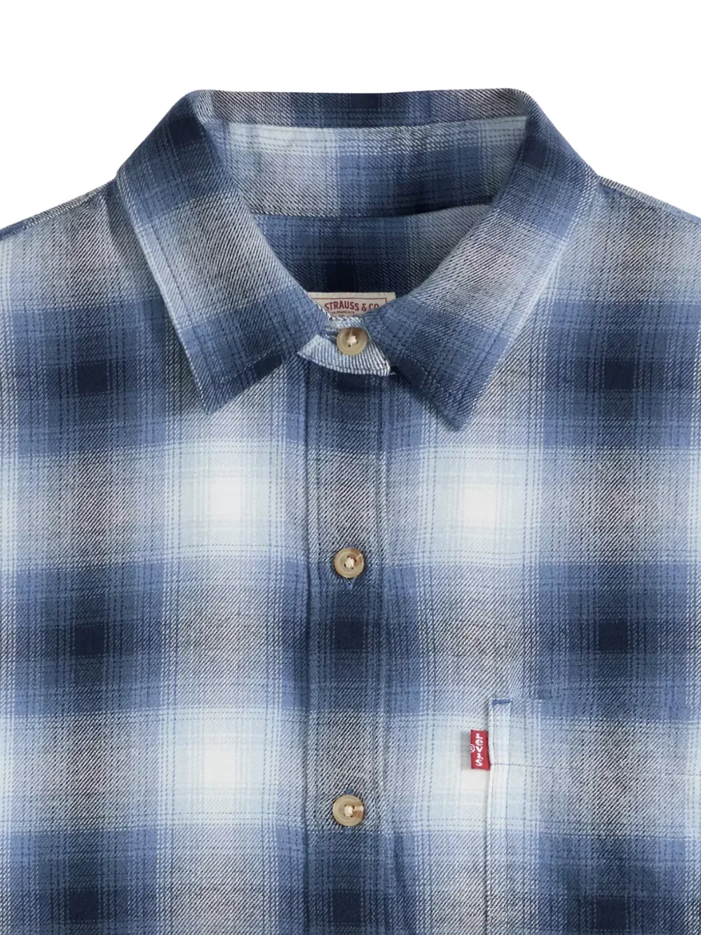 Levi's Nash check-pattern flannel shirt Blauw