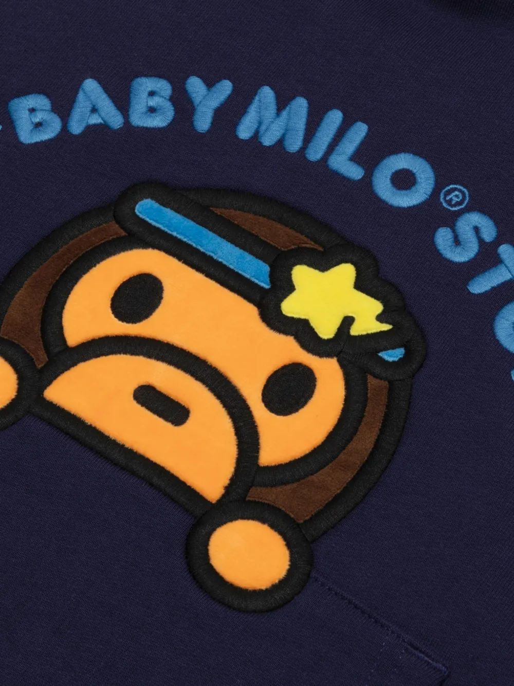 *BABY MILO STORE BY *A BATHING APE Baby Milo hoodie met grafische print Blauw
