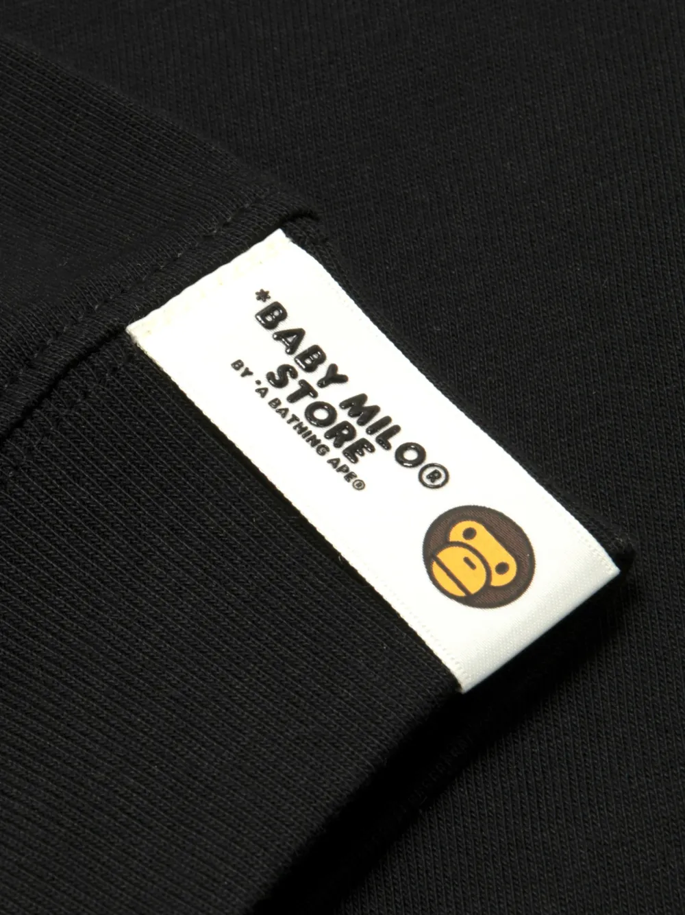 *BABY MILO STORE BY *A BATHING APE Baby Milo T-shirt met lange mouwen en grafische print Zwart