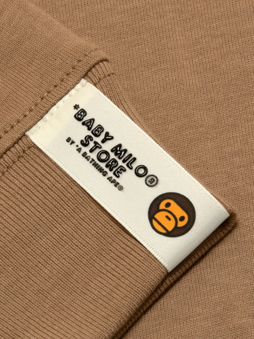 *BABY MILO STORE BY *A BATHING APE Baby Milo T-shirt met lange mouwen en grafische print Bruin
