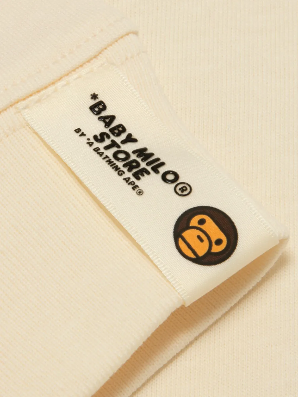 *BABY MILO STORE BY *A BATHING APE Baby Milo T-shirt met lange mouwen en grafische print Beige