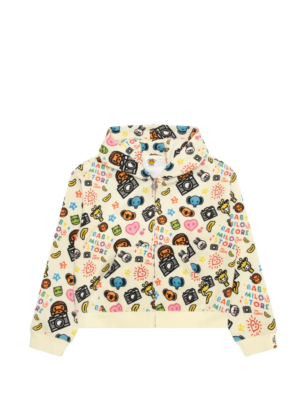*BABY MILO® STORE BY *A BATHING APE® Baby Milo graphic-print zip-up hoodie