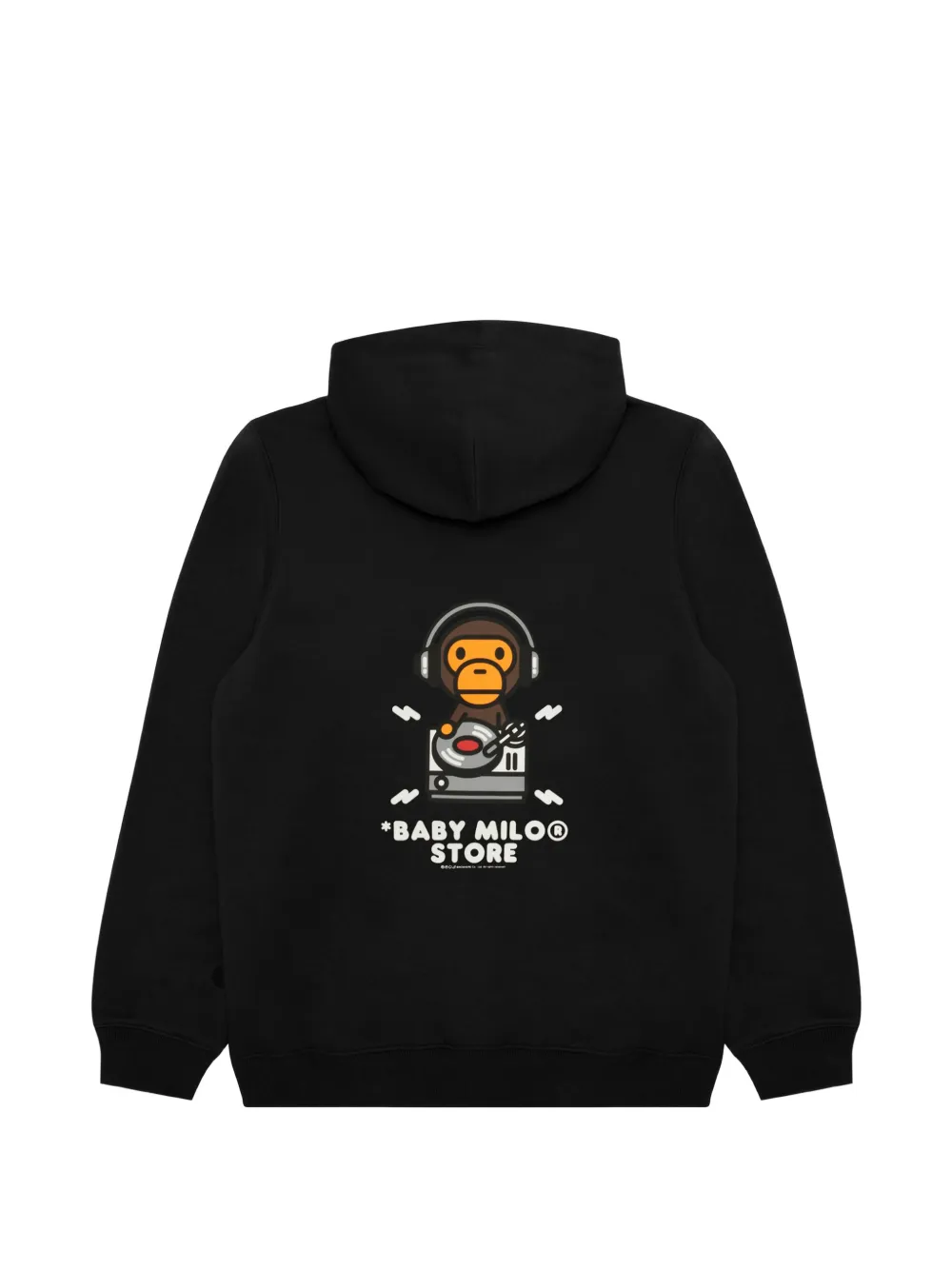 *BABY MILO STORE BY *A BATHING APE Baby Milo hoodie met grafische print Zwart