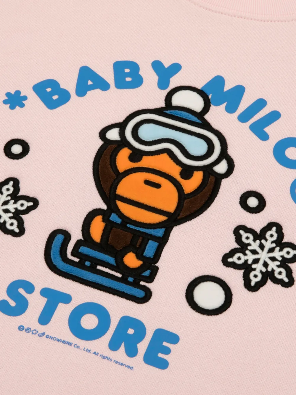 *BABY MILO STORE BY *A BATHING APE Baby Milo sweater met grafische print Roze