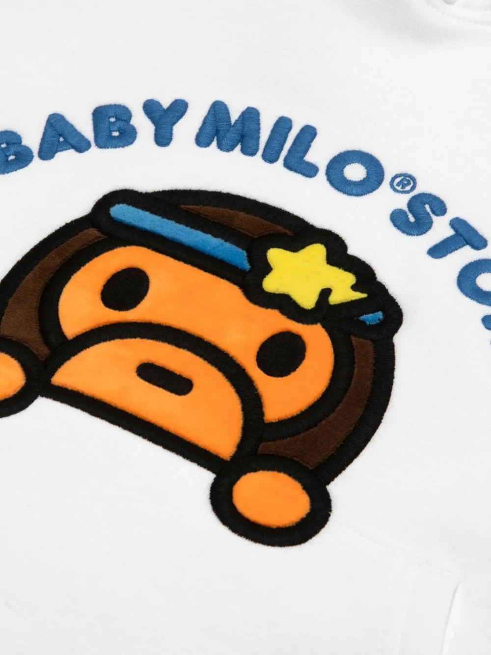*BABY MILO STORE BY *A BATHING APE Baby Milo hoodie met grafische print Wit