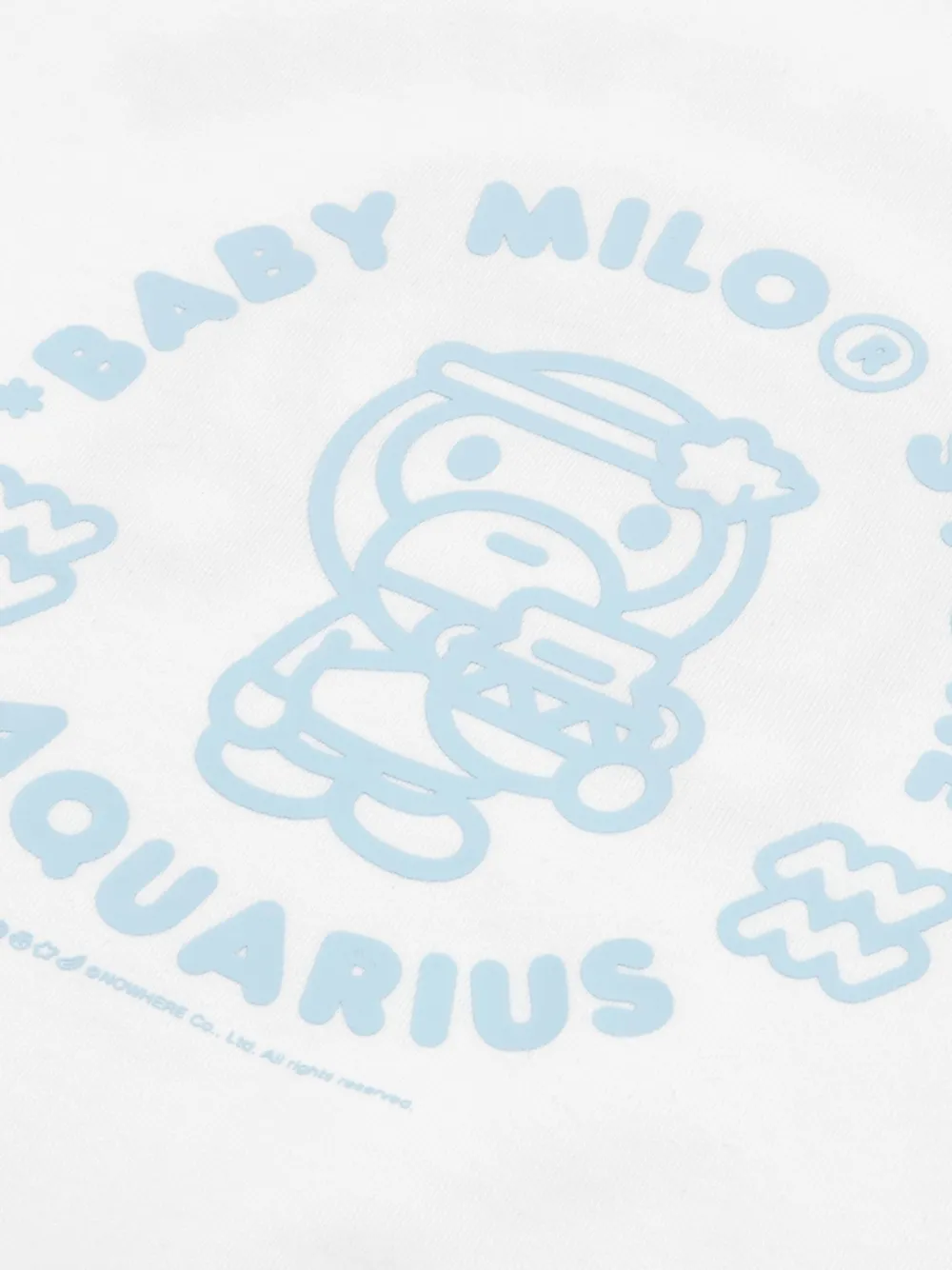 *BABY MILO STORE BY *A BATHING APE Baby Milo hoodie met grafische print Wit
