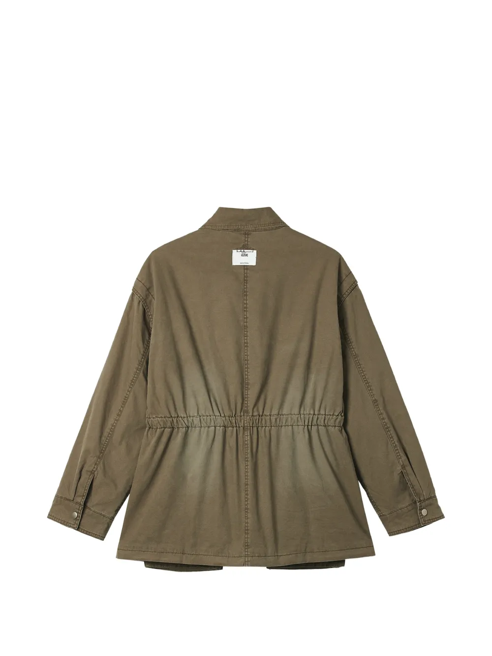 izzue drawstring-waist utility jacket Groen