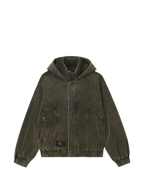 FIVE CM hooded corduroy jacket