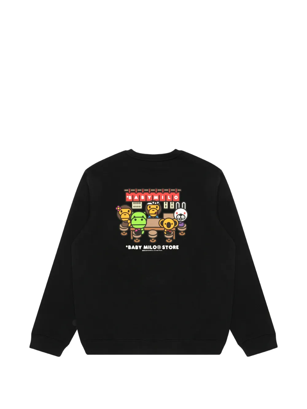 *BABY MILO STORE BY *A BATHING APE Baby Milo trui met grafische print Zwart