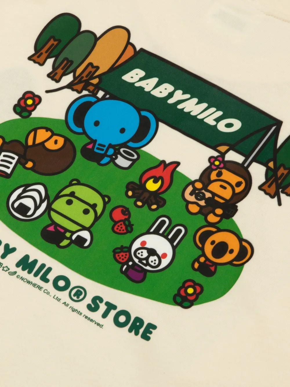 *BABY MILO STORE BY *A BATHING APE T-shirt met grafische print Beige