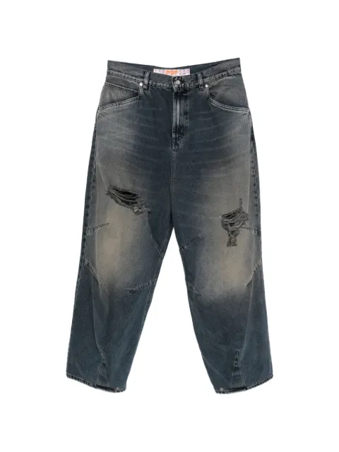 PDF distressed panelled jeans