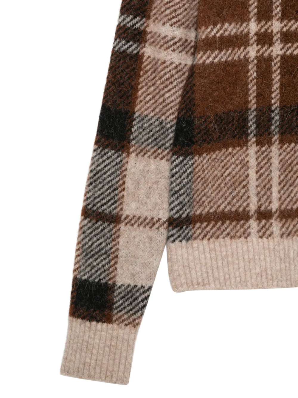 Barbour Glendyn trui met tartan-ruit Beige