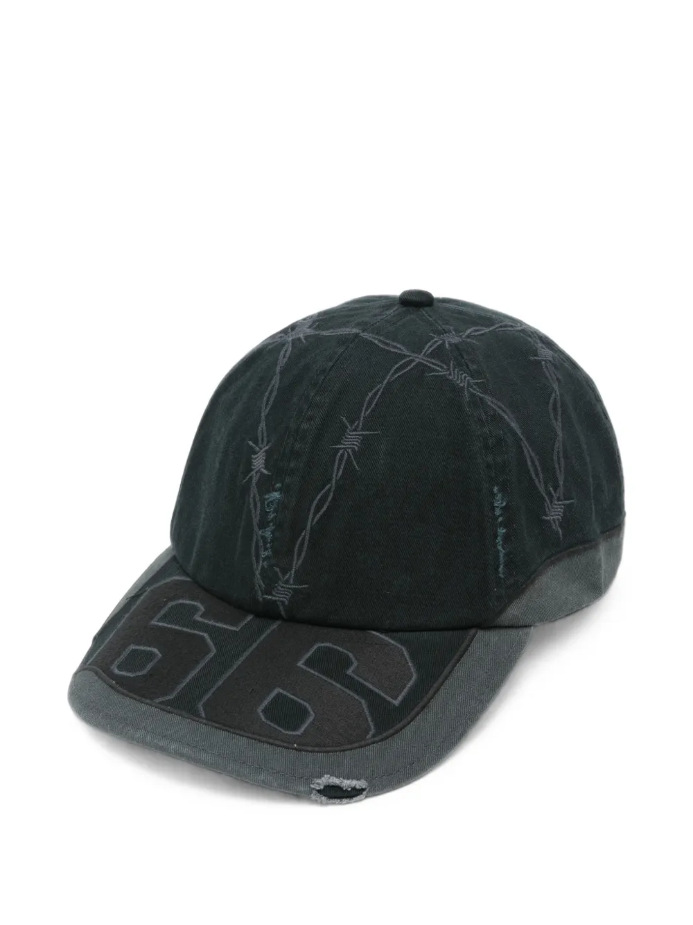 Vans x Slam Jam barbed-wire distressed baseball cap