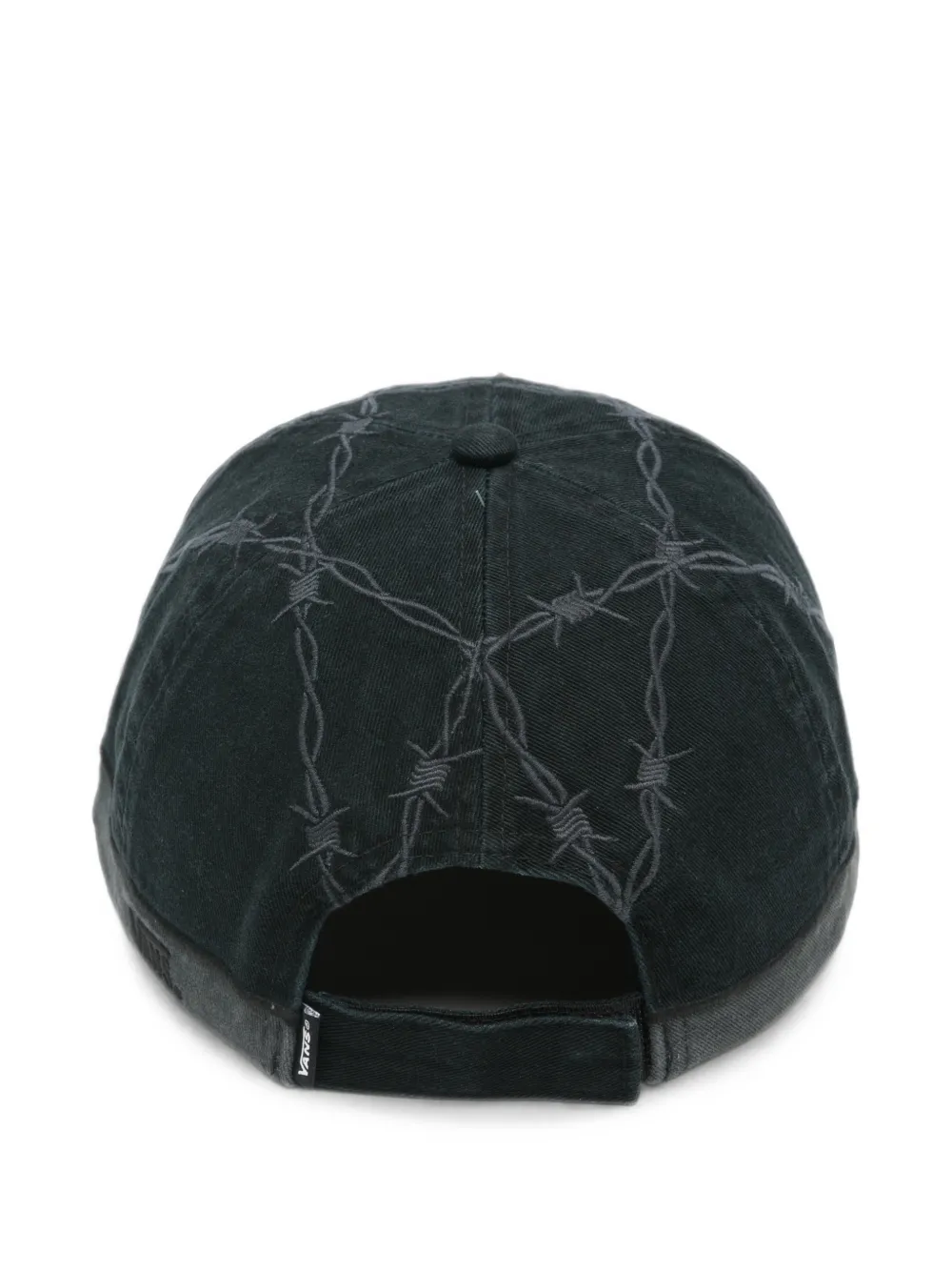 Vans x Slam Jam barbed-wire distressed baseball cap Zwart