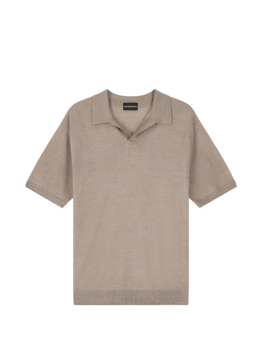 Emporio Armani ribbed-collar V-neck T-shirt - Toni neutri