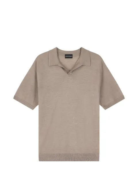 Emporio Armani ribbed-collar V-neck T-shirt