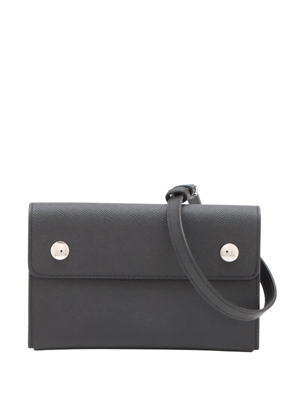 Hermès Pre-Owned portefeuille Hermesnap en cuir Epsom à bride (2025) - Noir Hermès Pre-Owned portefeuille Hermesnap en cuir Epsom à bride (2025) - Noir