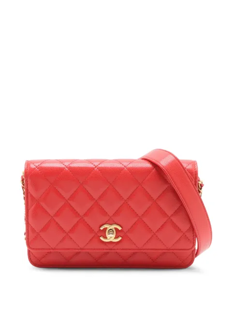 CHANEL Pre-Owned 2021-2026 CC Caviar Wallet on Chain crossbody bag