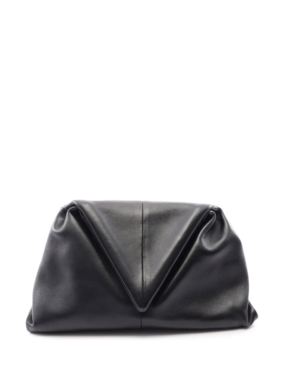 Bottega Veneta Pre-Owned 2012-2026 Trine Fold Over Clutch aus Lammleder - Schwarz