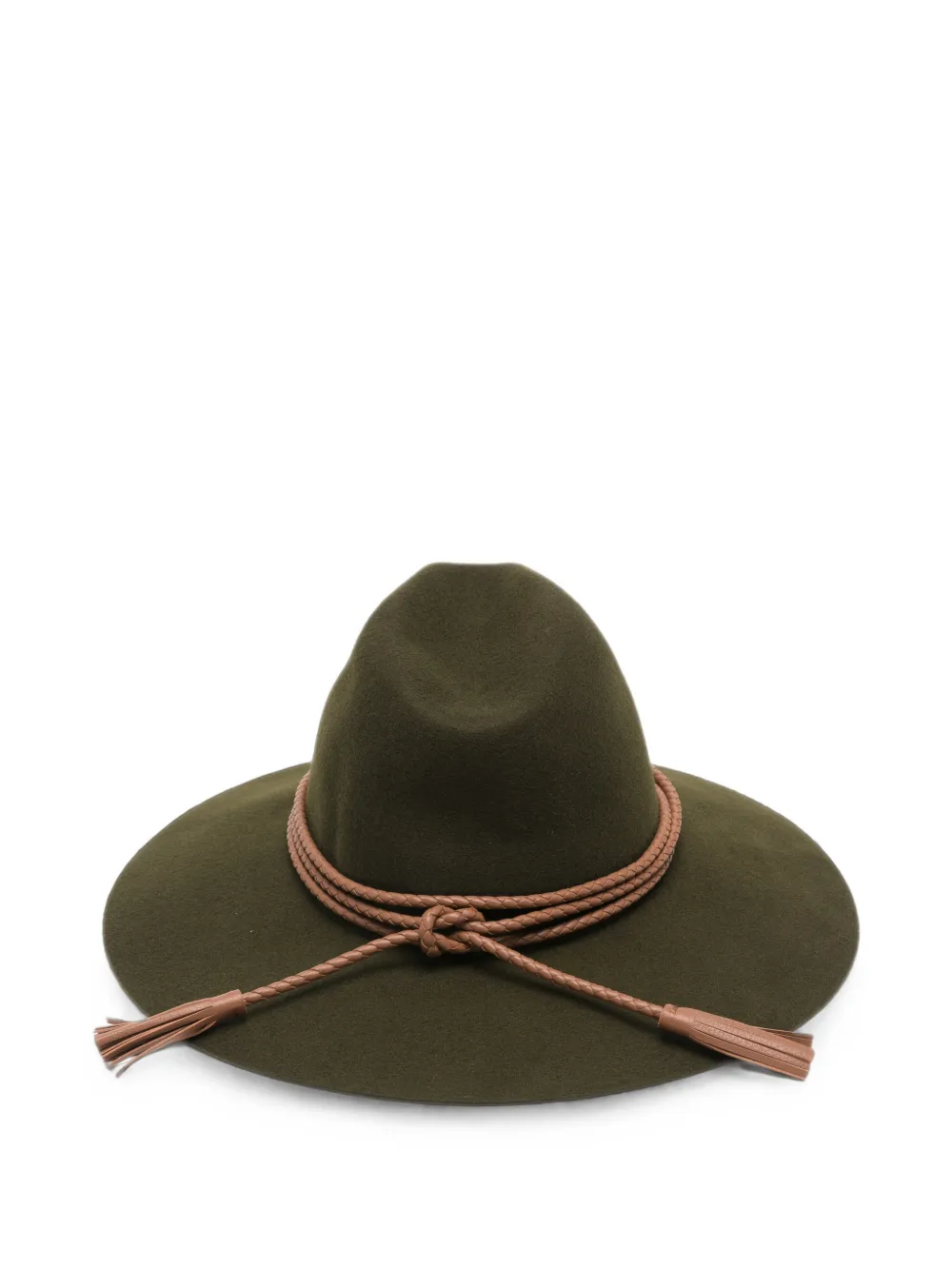 Moncler Grenoble logo-patch braided-trim hat Groen